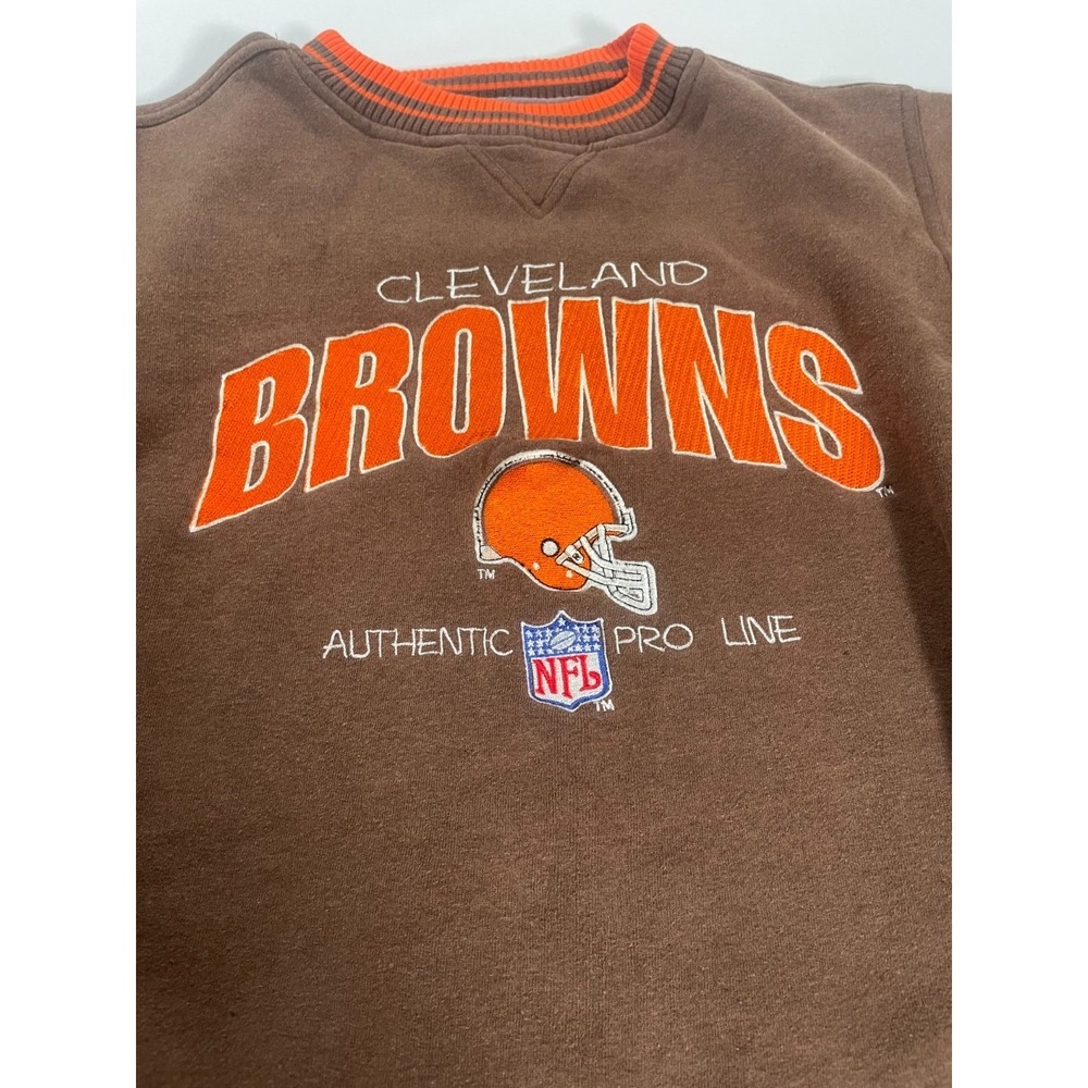 Vintage Cleveland Browns Sweatshirt Mens M Brown NFL Pro Line Logo Athletic 90s - Picture 2 of 6